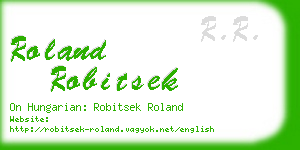 roland robitsek business card